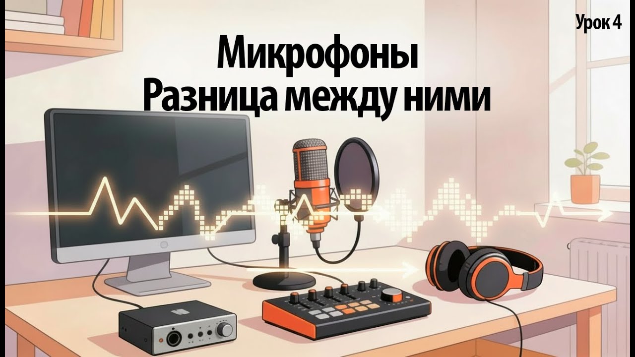 4 . Микрофоны и разница между ними (КУРС: ТРЕК С НУЛЯ В ДОМАШНЕЙ СТУДИИ)