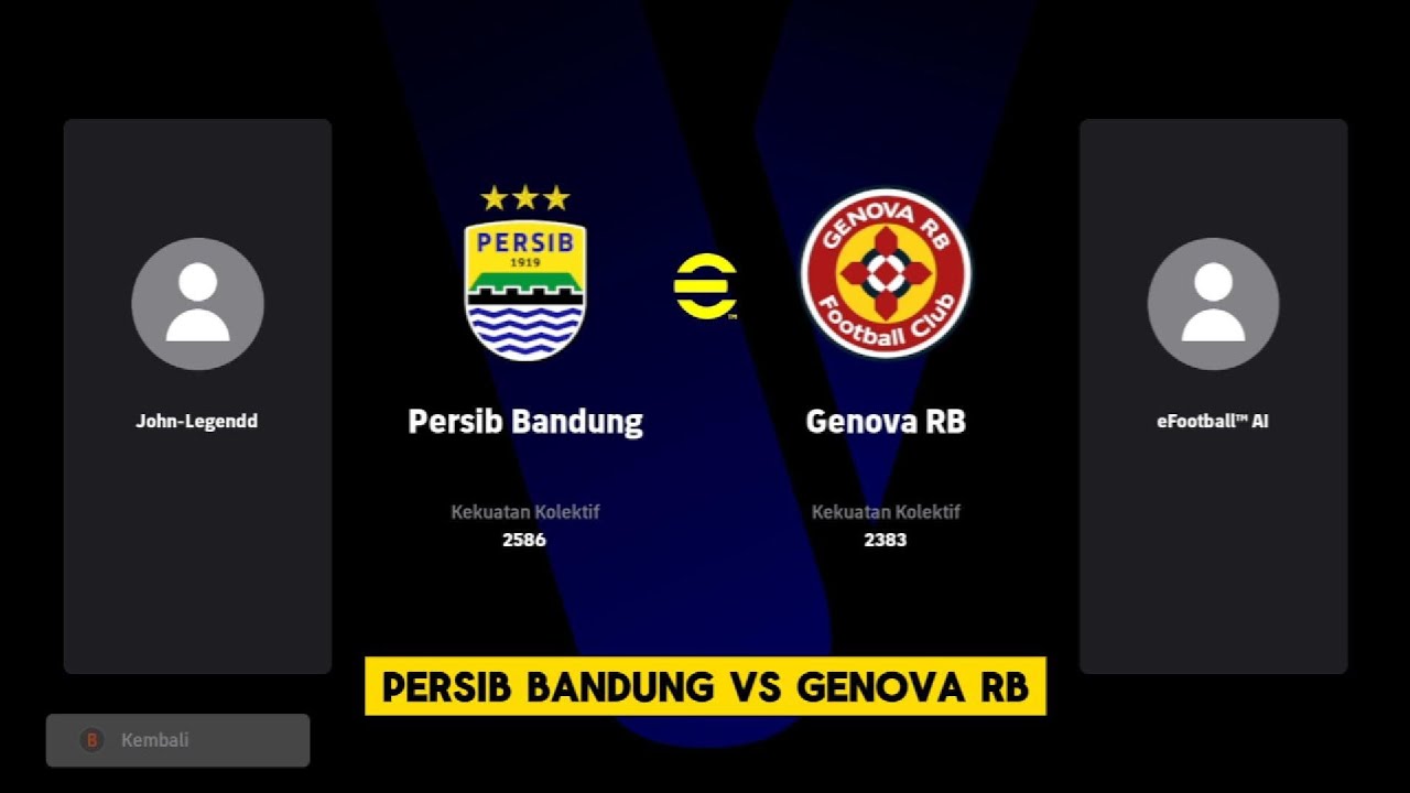 eFootball&trade; - Persib Bandung ( 3 ) vs ( 2 ) Genova RB