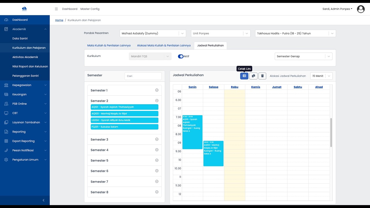 Tutorial Akademik Perkuliahan di SaisCloud