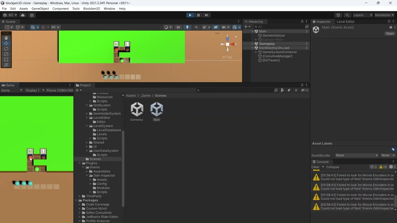 Block Jam 3D Clone - Level Creator Editor