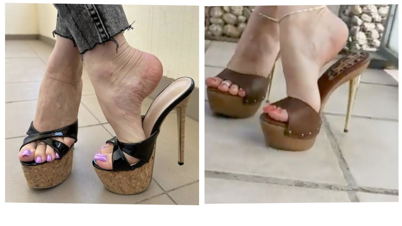 Adorable and trendy collection of wooden Platform high heel mule sandals for ladies #woodenmules.