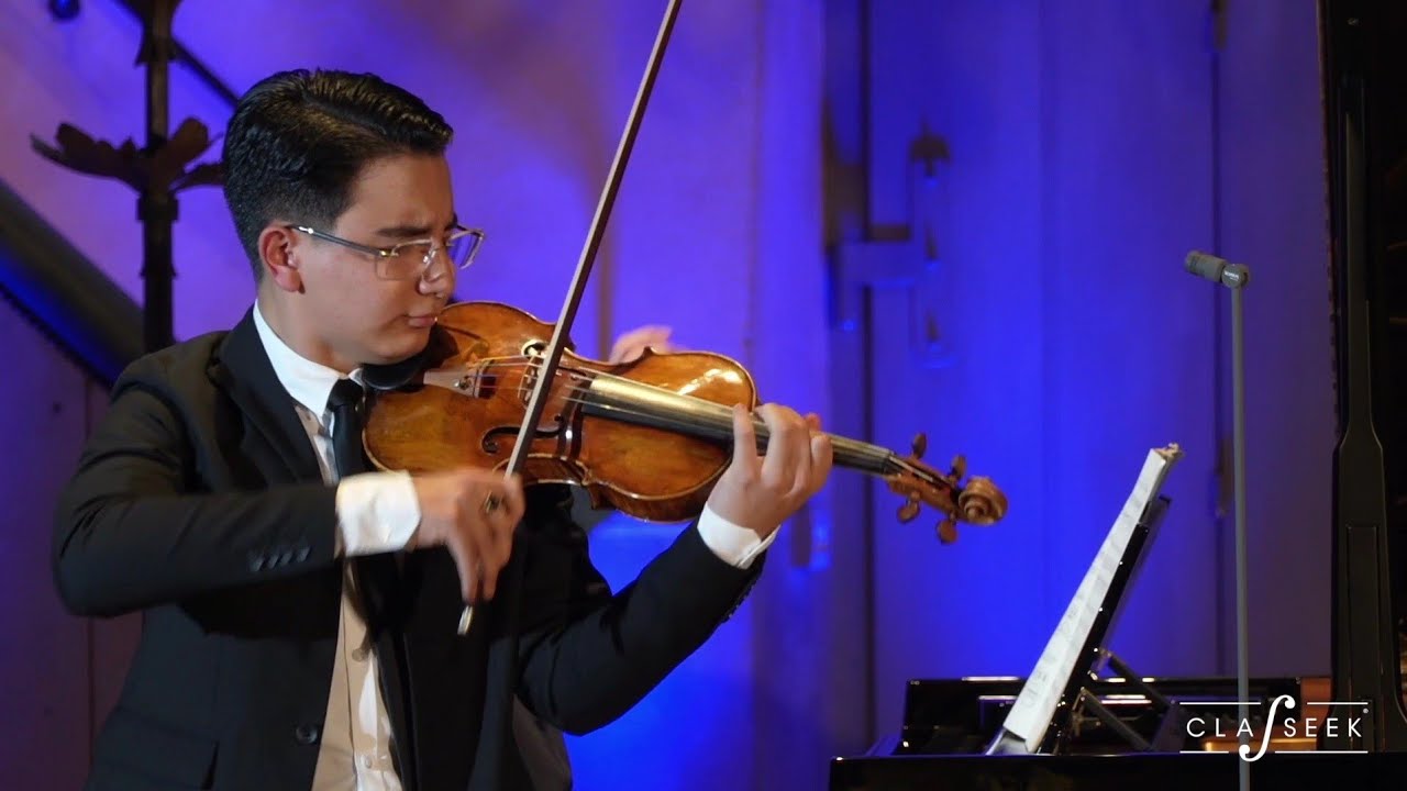 Scherzo from F. A. E. Sonata - J. Brahms by  Juan José Peña (13yo) & Silvia Fraser
