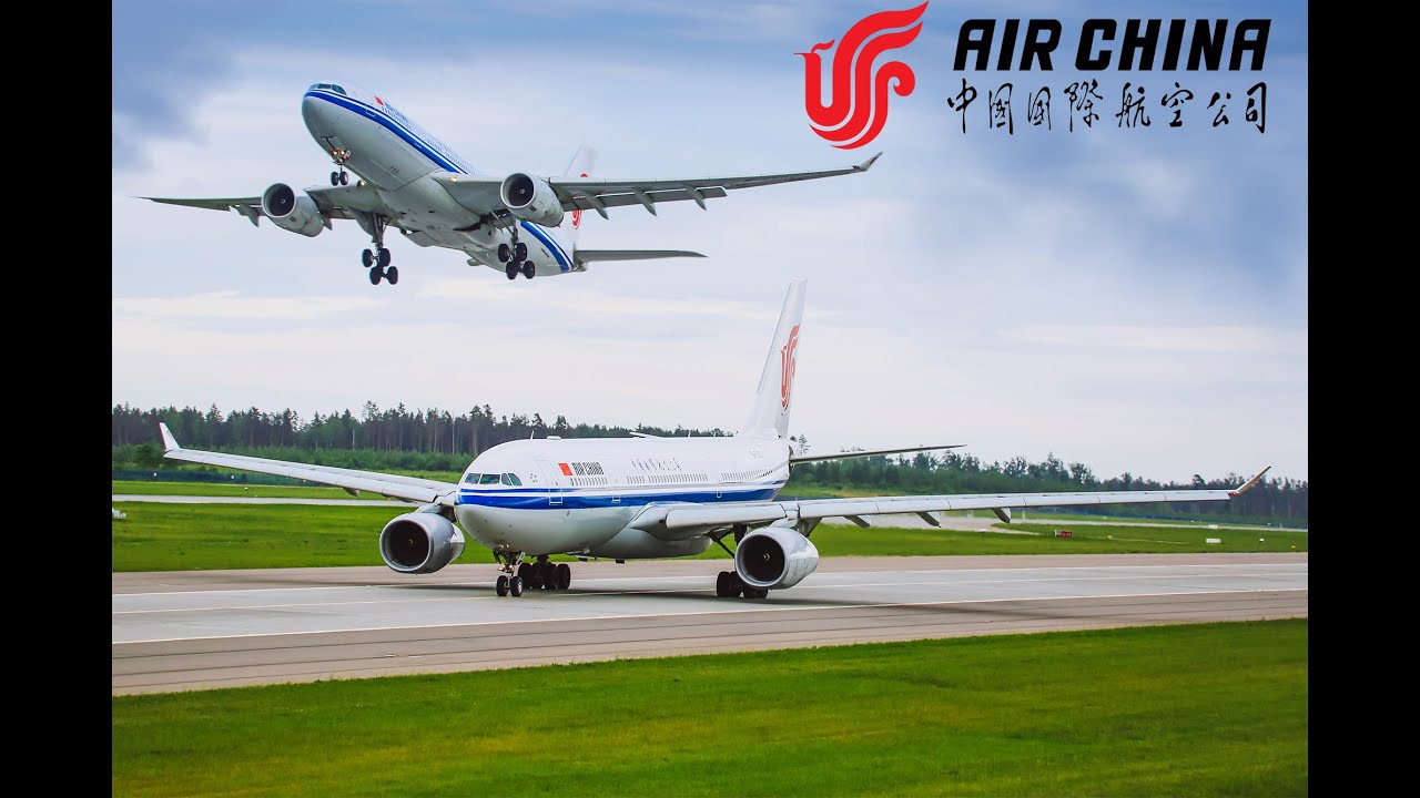 4K  Руление и взлёт Airbus A330-243 (B-6132) а/к Air China Minsk MSQ/UMMS