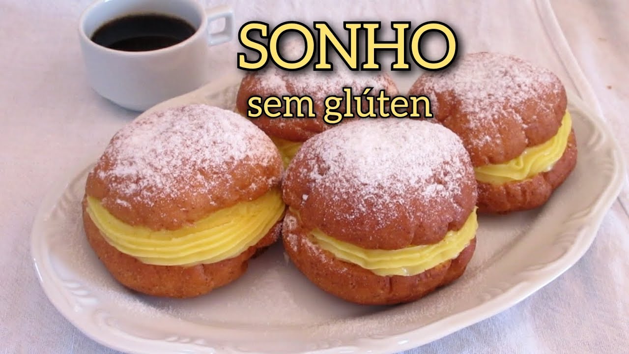 SONHO SEM GLÚTEN feito com farinha de arroz | igual da padaria