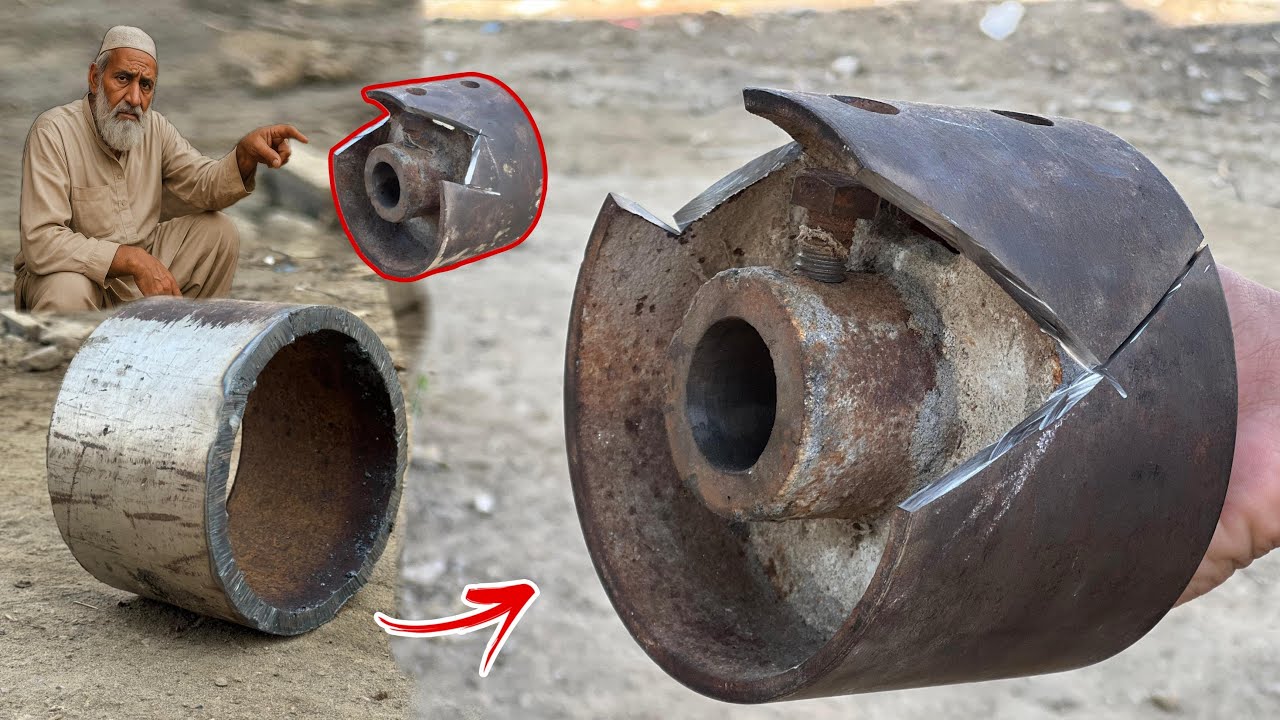 Broken Heavy Generator Pulley Repaired Professionally | Village Skilled Worker | Complete Process
