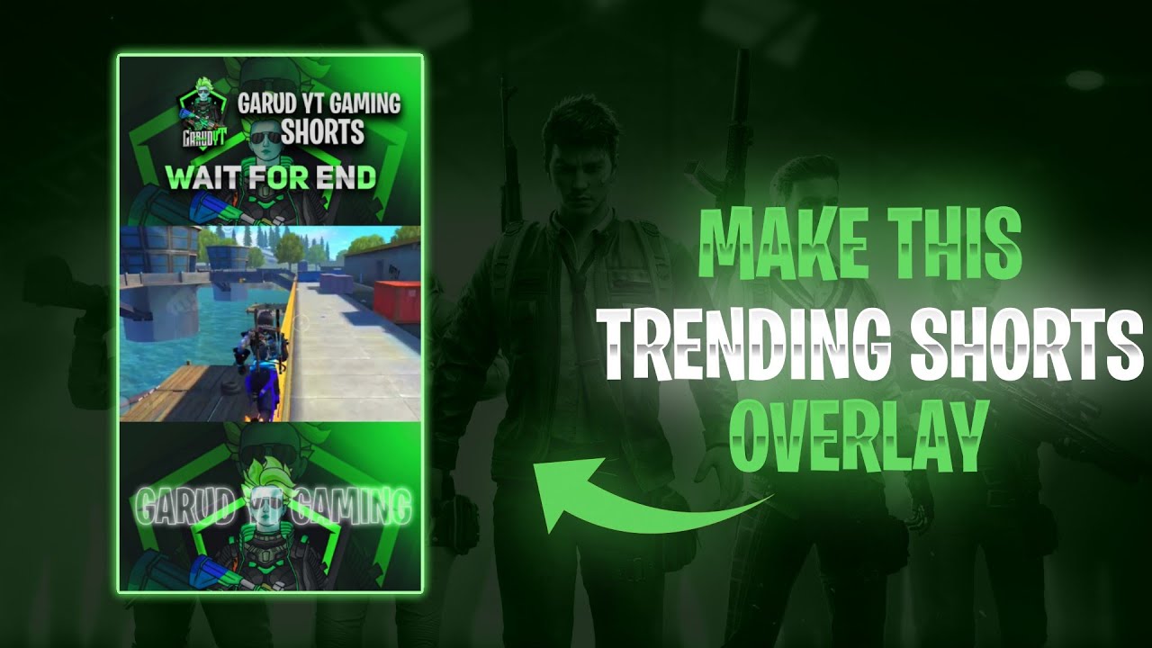 😍How To Make Trending Short Overlay | Make Gaming Shorts Overlay On Android