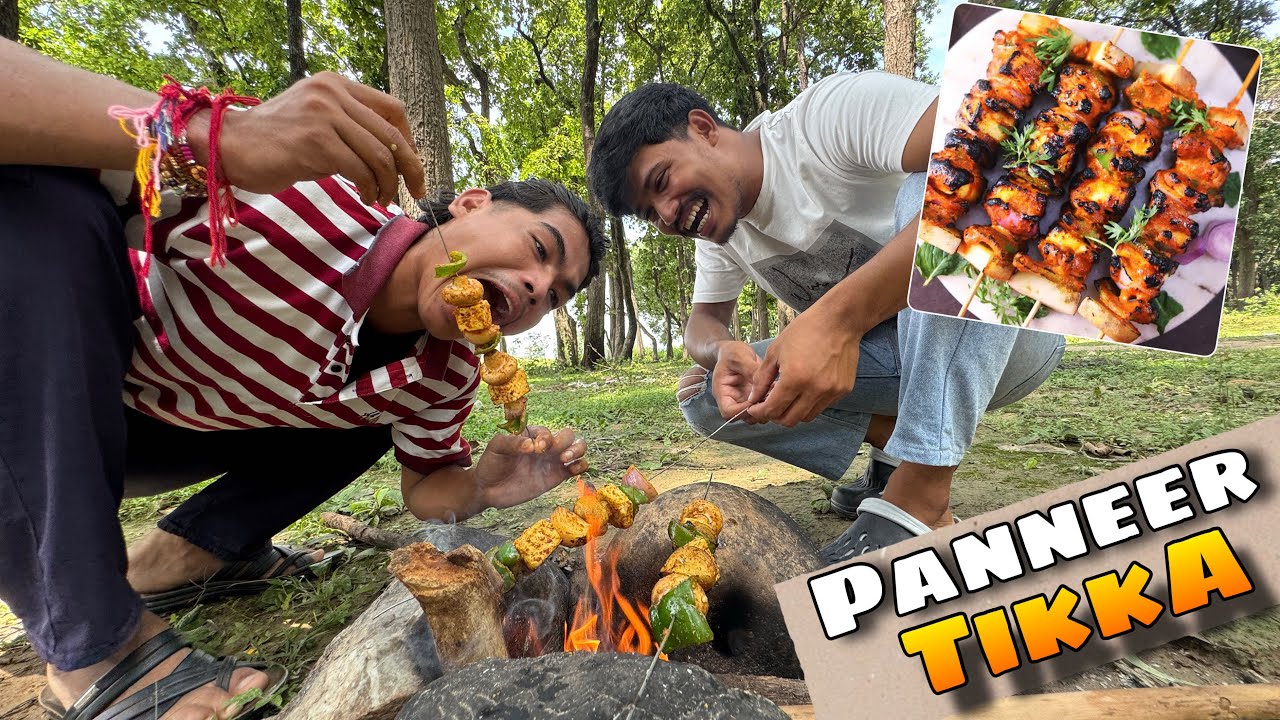 Jungle me paneer tikka bna diya 😅