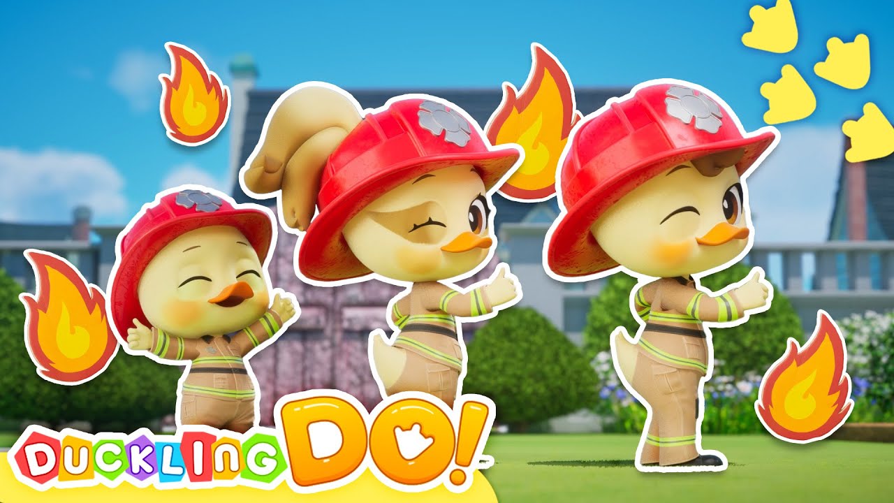Duckling Firefighters!🔥🧑&zwj;🚒 | Nursery Rhymes & Kids Song | Role-play song | Duckling do