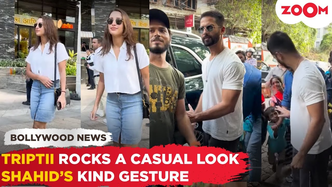 Triptii Dimri turns heads with her effortless CASUAL style |Shahid Kapoor's KIND gesture for a child