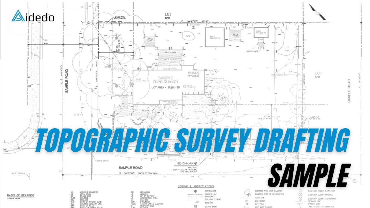 TOPOGRAPHIC SURVEY DRAFTING SAMPLE