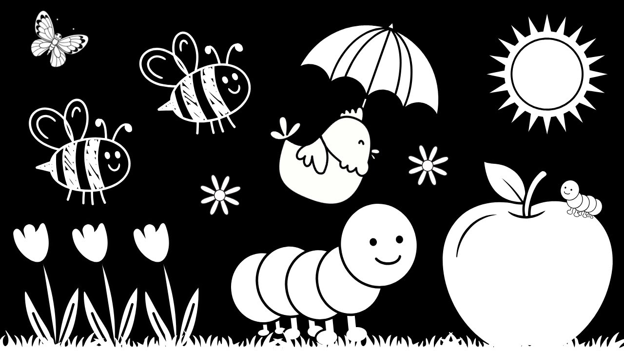 Baby Sensory Video - Black And White Baby Stimulation - Sensory Videos For Babies #baby 