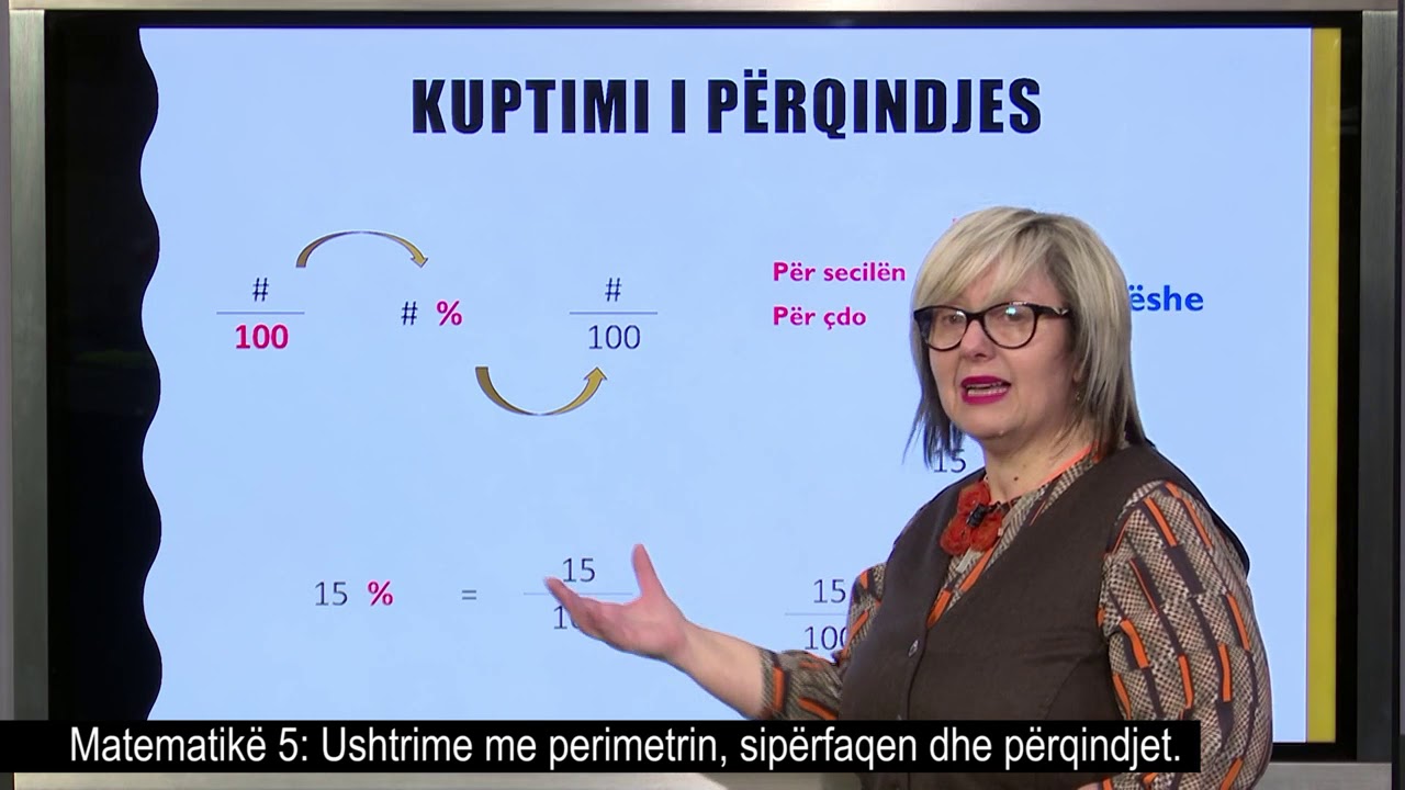 Matematikë 5 - Ushtrime me perimetrin, sipërfaqen dhe përqindjet