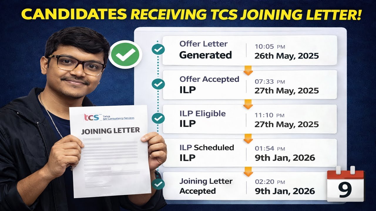 🔥TCS Joining Letter Timeline Explained | From Offer Letter to Final Joining (Actual Portal SS Proof)