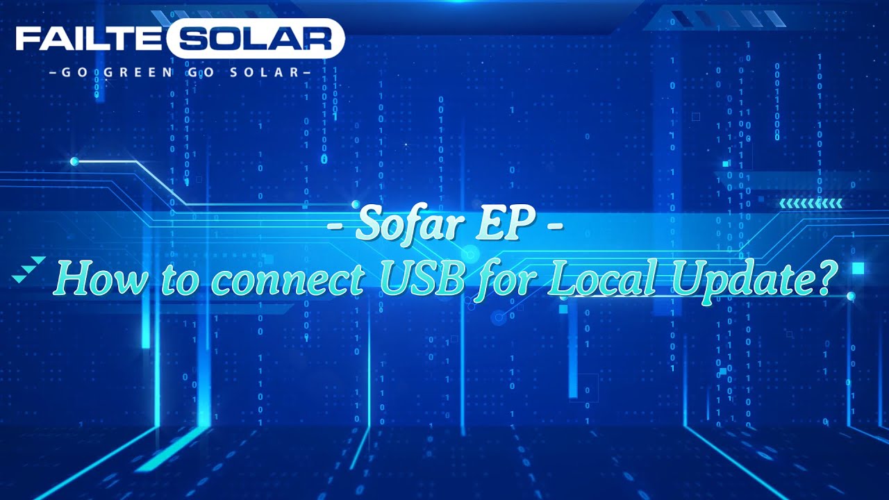 Sofar EP how to connect USB for Local Update