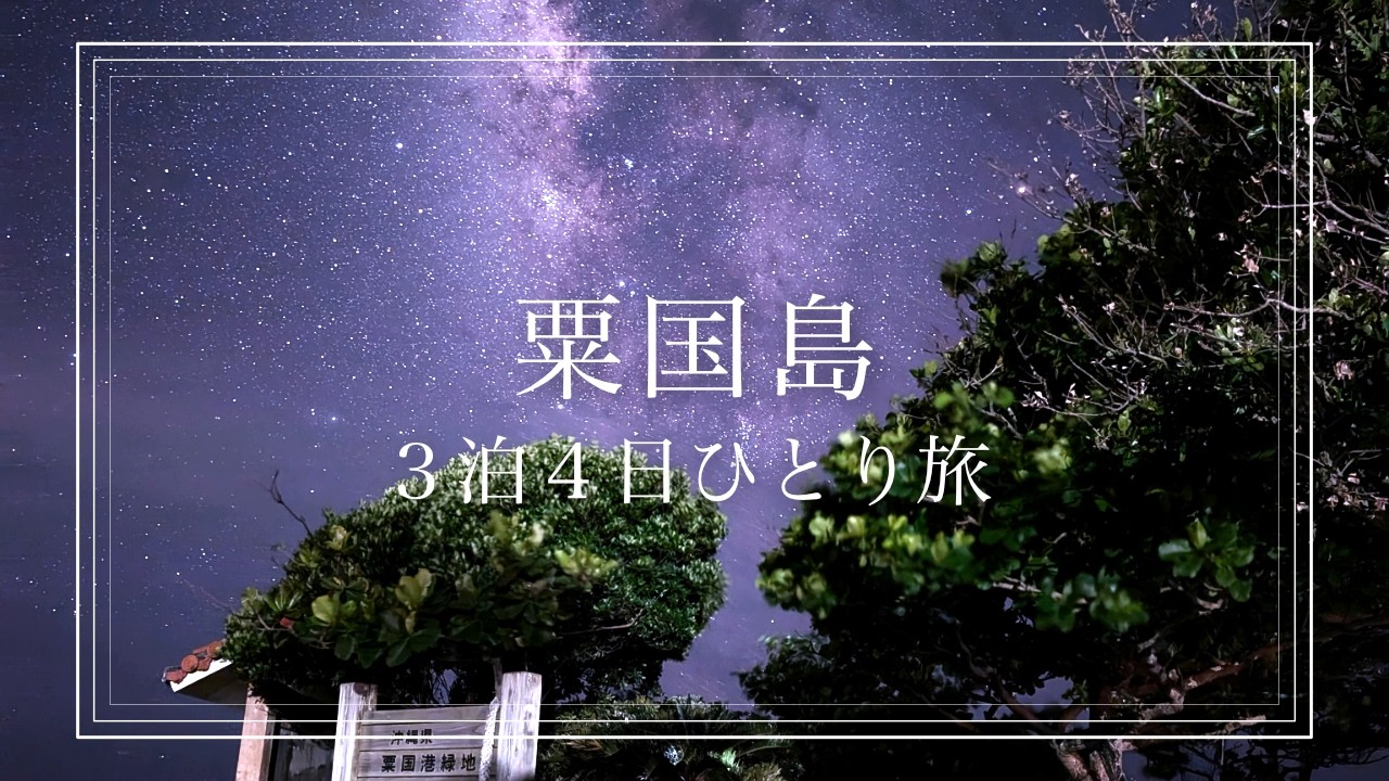 【粟国島ひとり旅】絶海の孤島の海と星空が美しすぎた！セルフシュノーケリング＆スキンダイビングスポット３ヶ所を紹介！