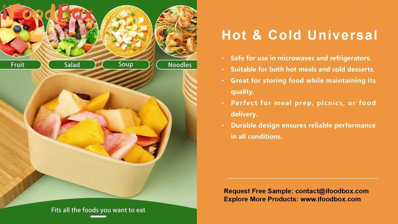 Wholesale Disposable Paper Food Bowls 33 oz with Lids, Waterproof, Oil Resistant, Microwave Safe
