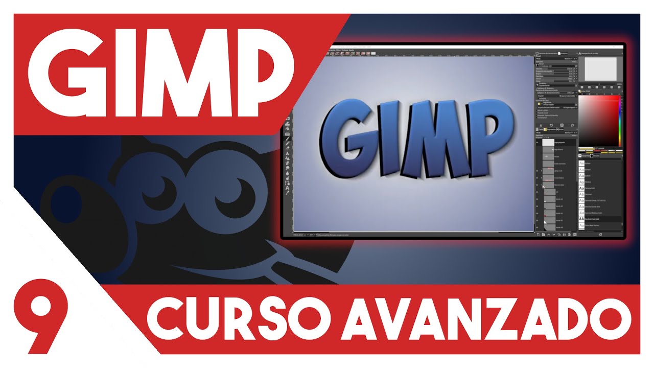 GIMP 2.10 Curso Avanzado  ▶▶  9. Edición avanzada de texto