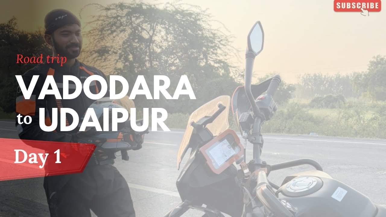 Vadodara to Udaipur on Bike | Day 1 Travel Vlog | Scenic Highway Ride from Gujarat to Rajasthan
