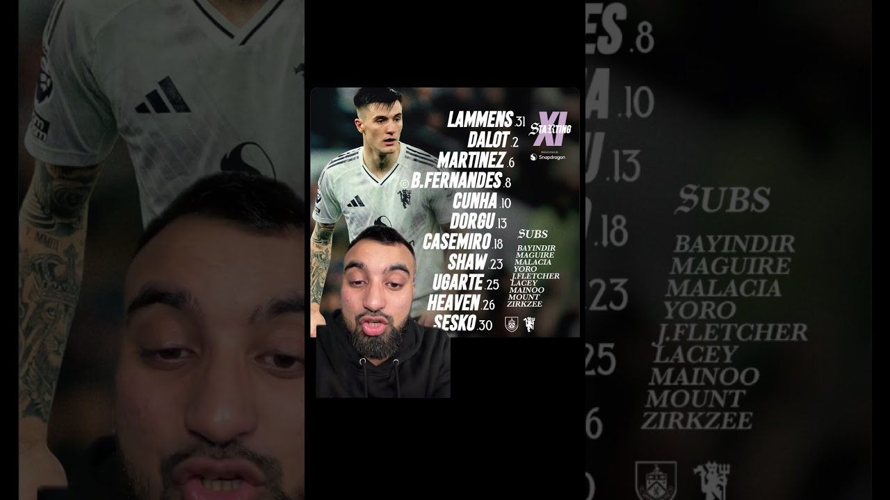 Burnley Vs Manchester United LIVE line ups Darren Fletcher #manchesterunited #manutd   #burnley