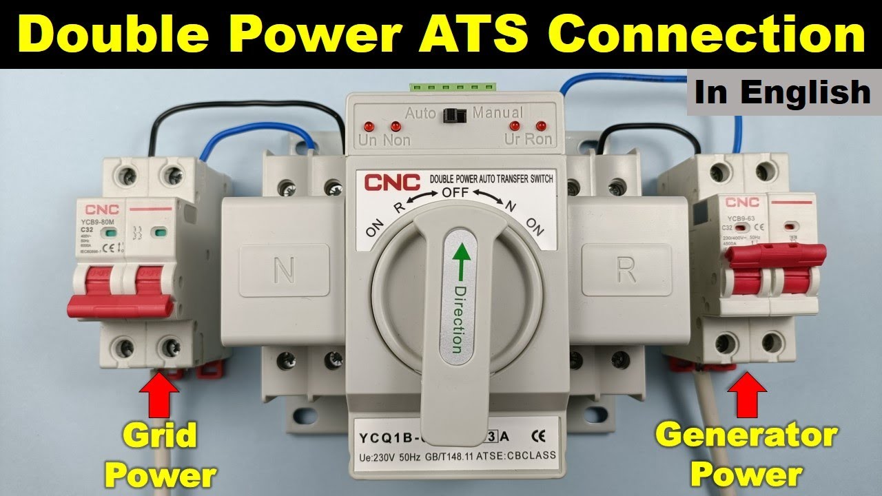 Double Power Auto Change Over Switch Proper Connection | English Video | @TheElectricalGuy​