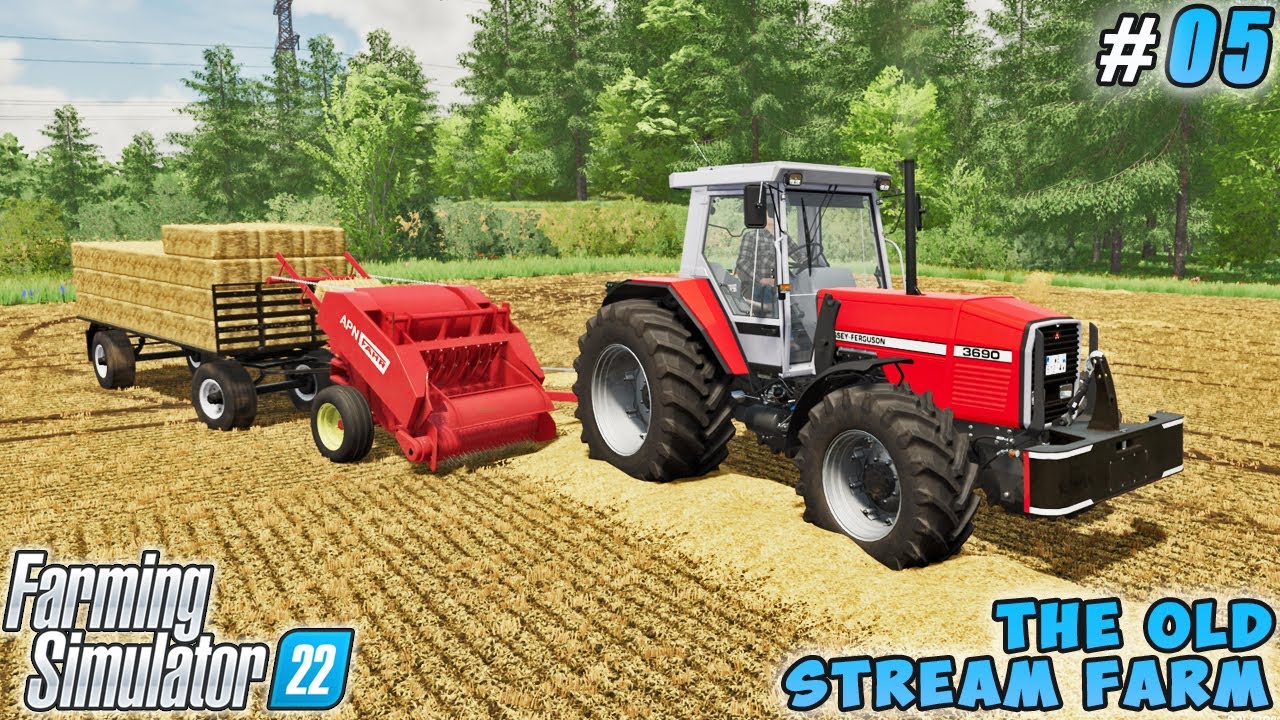 Harvesting barley, selling crops & straw bales | The Old Stream Farm | Farming simulator 22 | ep #05