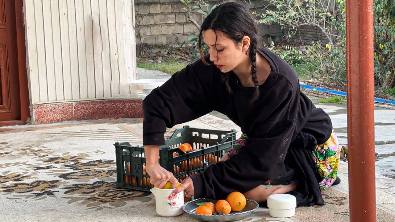 Simple Living Rural Style | How to Cooking Orange omelette in a Village life