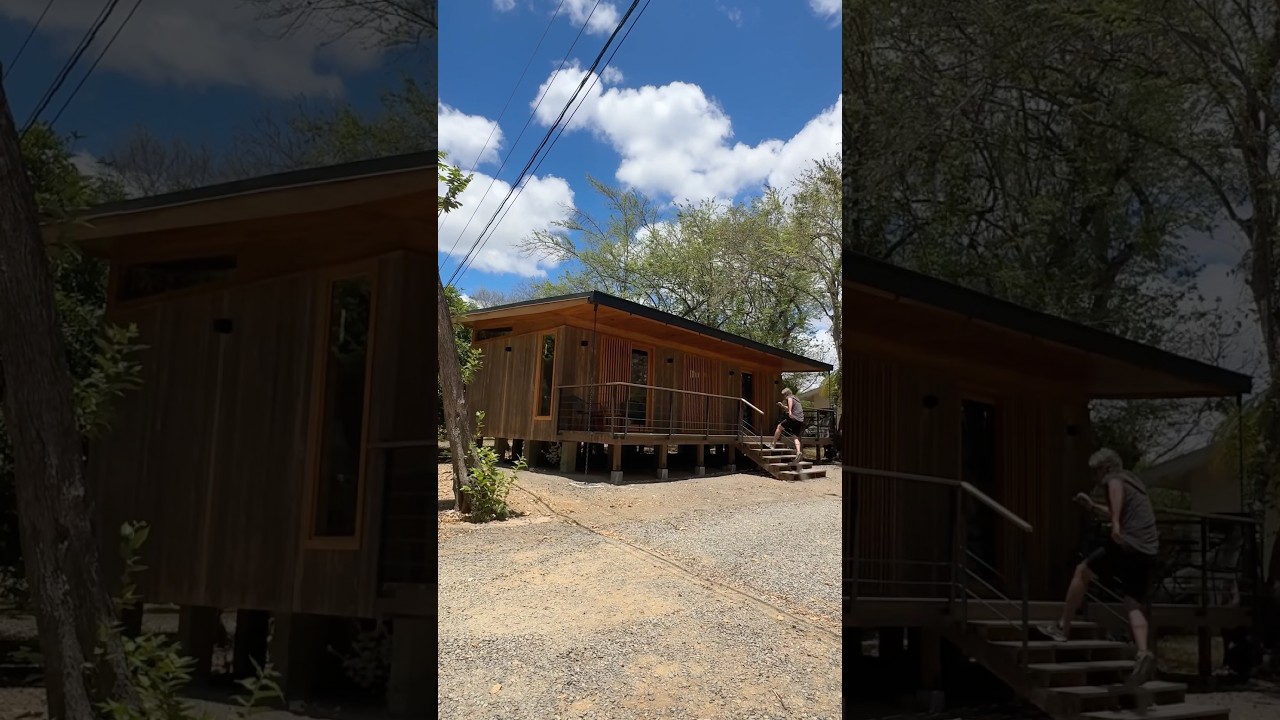 Осматриваем сборный дом площадью 500 квадратных футов, построенный из тикового дерева! #осмотрдома