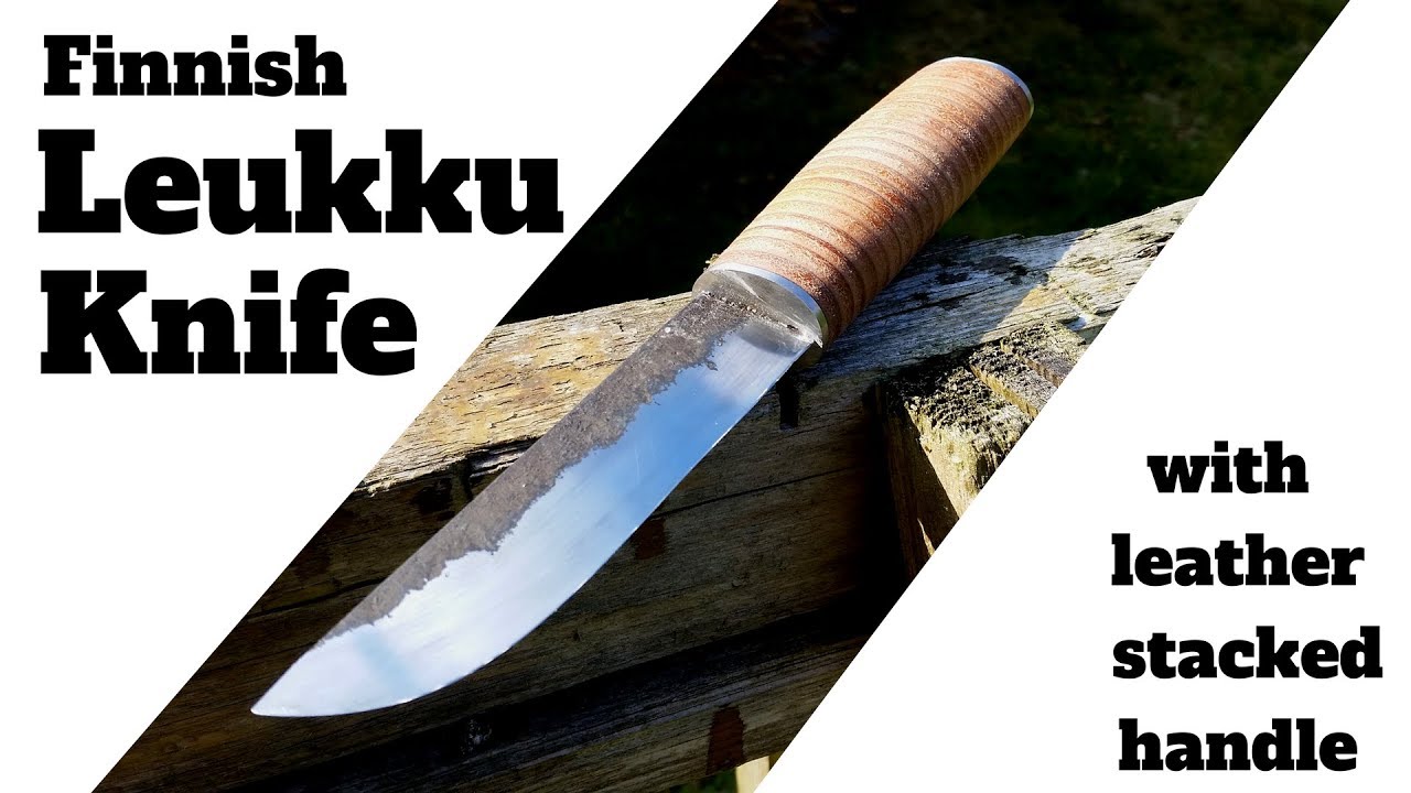 Finnish Leukku Knife | Leather Stacked Handle