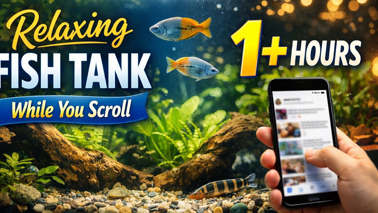 Relaxing Fish Tank While You Scroll Your Phone | Calm Aquarium Background (1+ Hour)