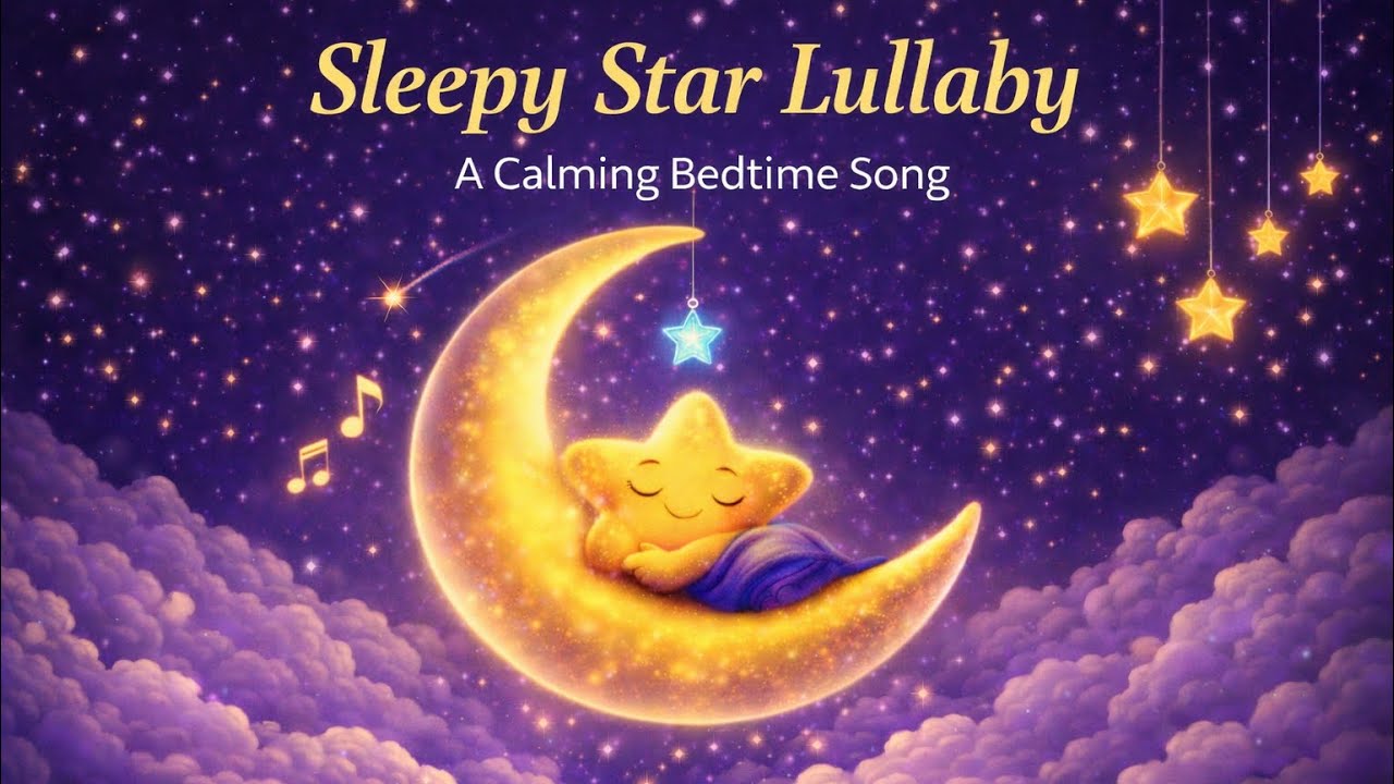 Sleepy Star Stories Lullaby 🌙 | Calming Baby Lullaby + White Noise for Deep Sleep