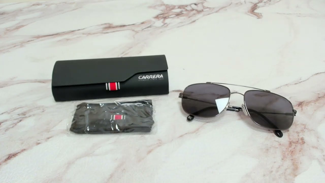 Carrera Sunglasses Model- 182/F/S Color-V8ZM9 Dark Ruthenium/Polarized Black Lenses