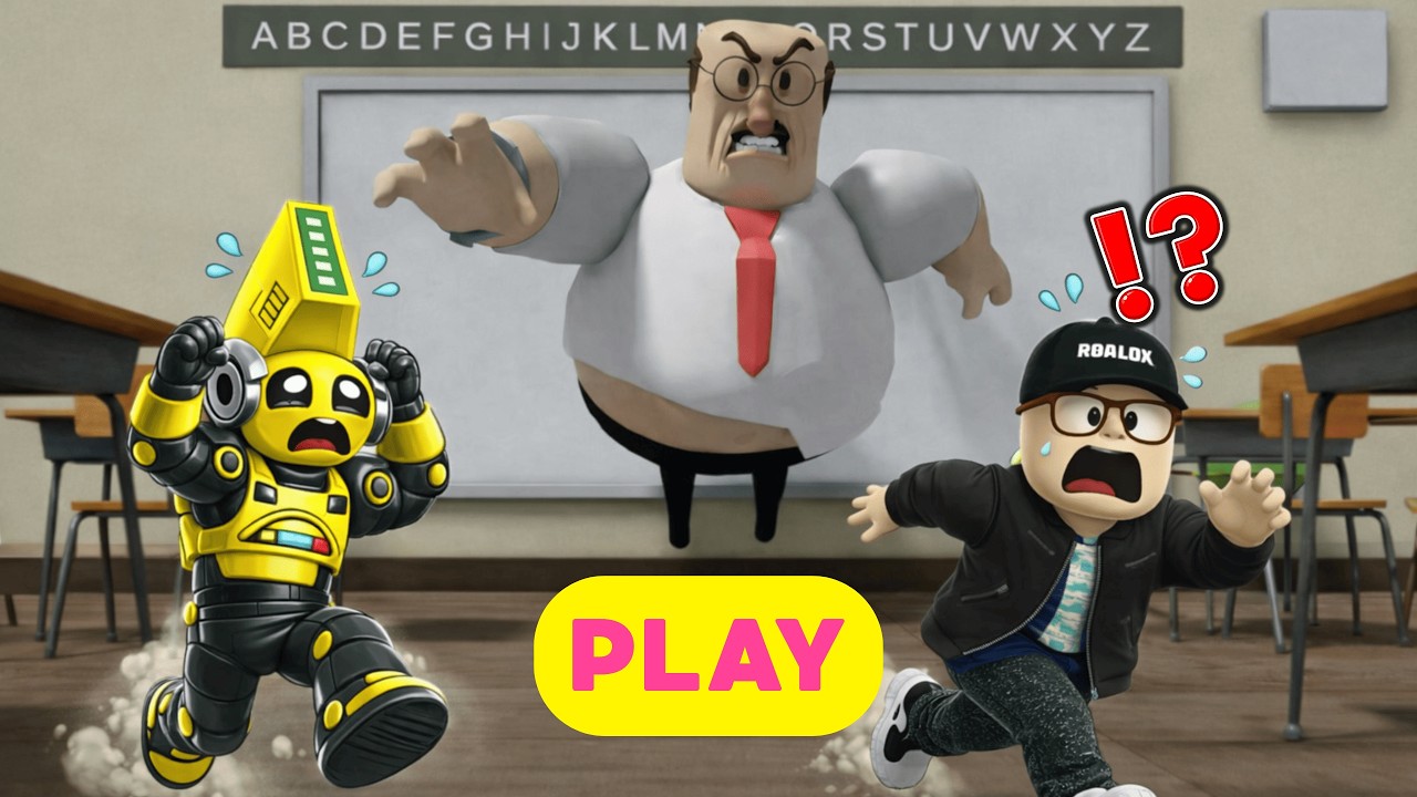 Teacher Is Chasing Us! 🚨 | Great School Breakout (Roblox Obby)