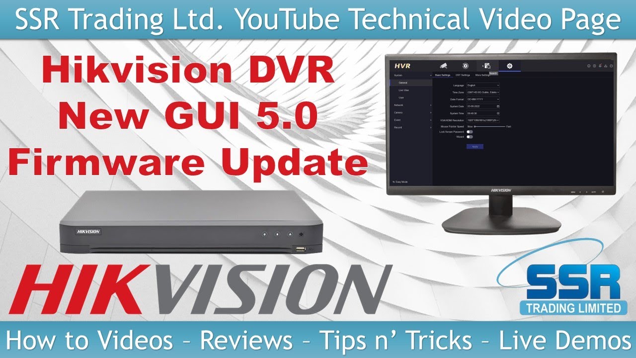 Новое обновление прошивки для меню Hikvision DVR GUI 5.0