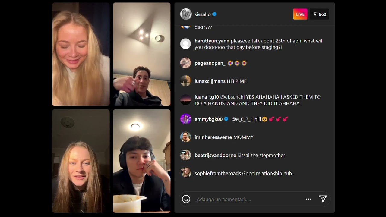 Sissal, Kyle Alessandro, JJ, Emmy insta live (23.04.2025) часть 2