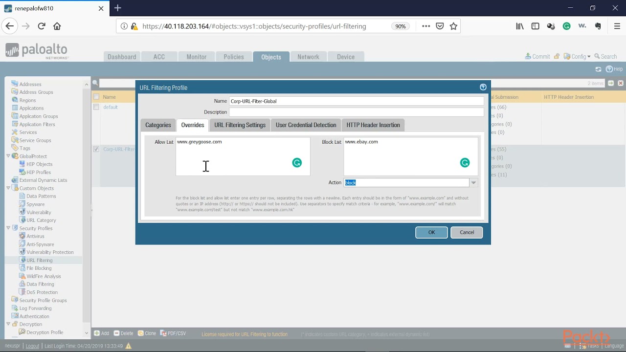 Palo Alto Firewall - URL Filtering and File Blocking