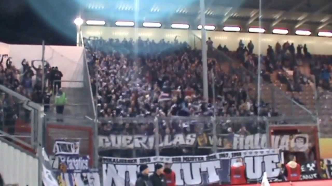 Erzgebirge (Wismut) Aue fans singing. Energie - Erzgebirge 2-3 (21.02.2014)
