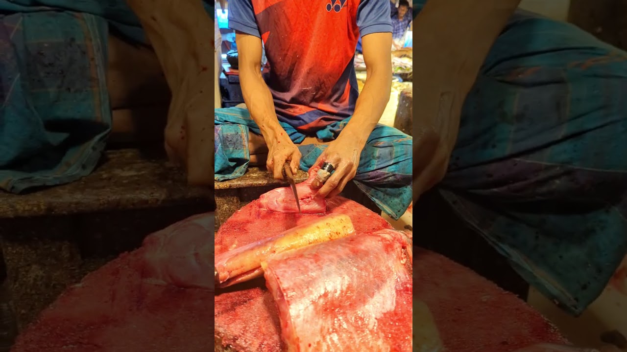 How Pangus Fish is Cut in Bangladesh | Super Fast Fish Cutting #shorts