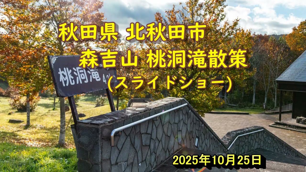 20251025 秋田県北秋田市 森吉山麓桃洞滝トレッキングの写真 スライドショー