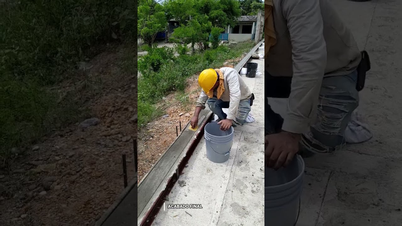 Proceso Constructivo de Bordillo sobre Pavimento (Placa huella)
