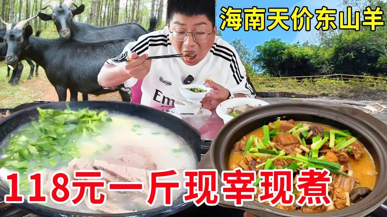 海南万宁天价东山羊，卖118元一斤现宰现煮，羊肉汤鲜到掉眉#麦总去哪吃