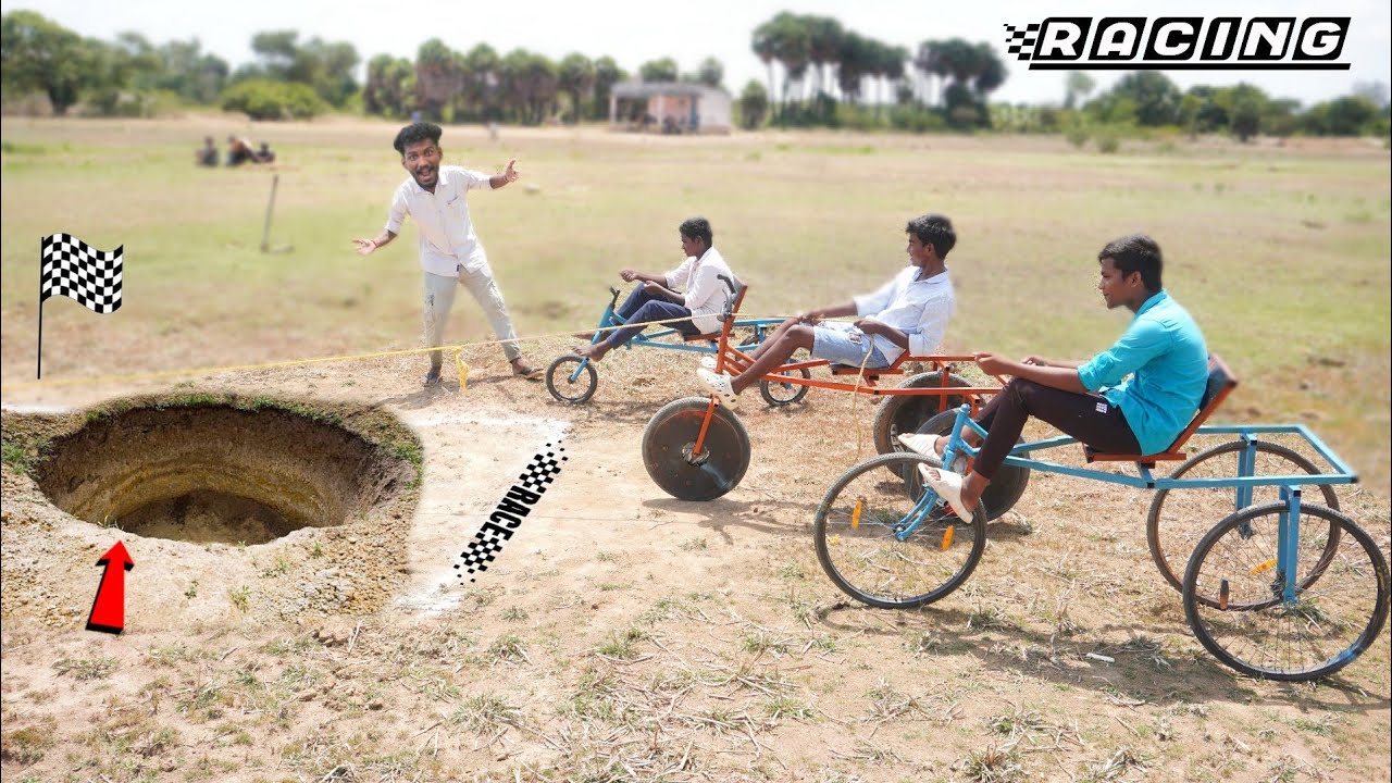 Home Made 3Wheel Cycle With Rope Pulling Challange 💯Win special gift..! Sathish
