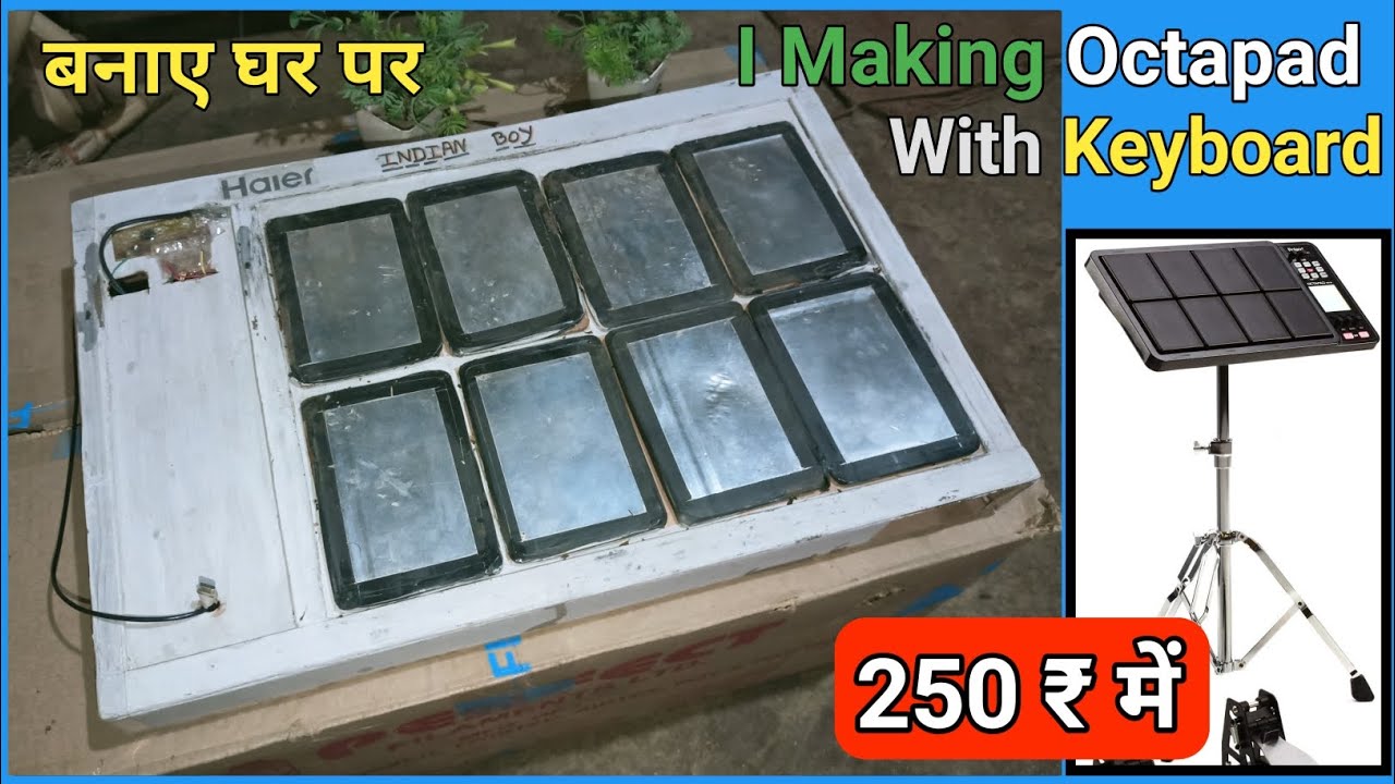 How To Make A Octapad With Keyboard // घर पर बनाए Octapad ओ भी कीबोर्ड से #viral #indianboy #Octapad