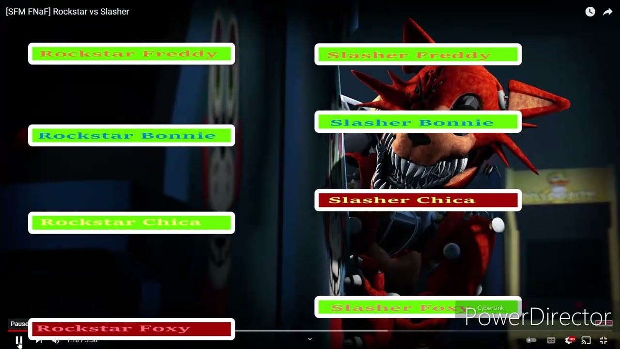 SFM FNAF Healthbars Rockstar Vs Slasher