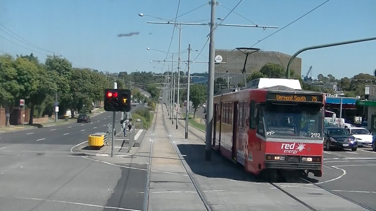Driver’s View Tram 75 Vermont Sth to Camberwell Depot Melbourne Part 1