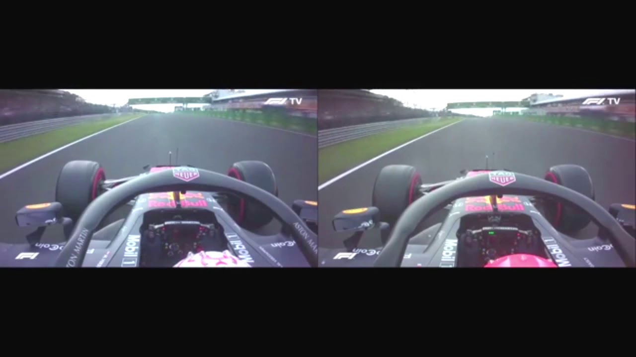 F1 2019 Max Verstappen V Piere Gasly Hungary Lap Comparison (side by Side)