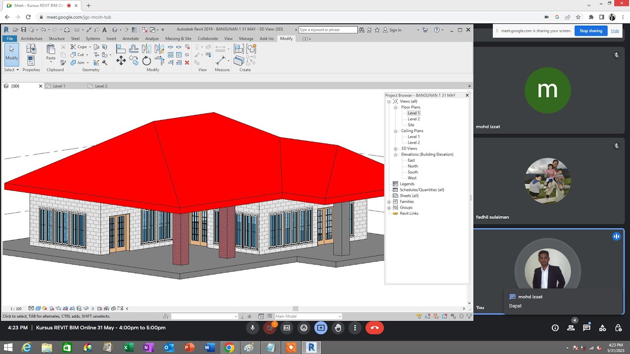 Revit Architecture Tutorial Lengkap Bahasa Melayu Rumah Mudah - Kursus Sijil REVIT BIM Online 2024