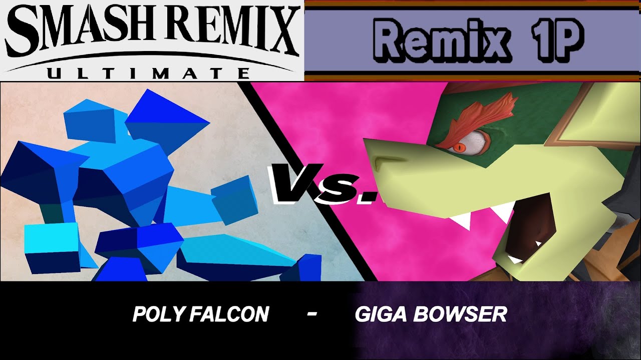 Smash Remix (Ultimate Textures) - Remix 1p mode with Polygon Captain Falcon