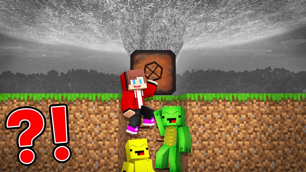 JJ, Mikey и Banana Kid Bunker против Storm Apocalypse — Minecraft Maizen
