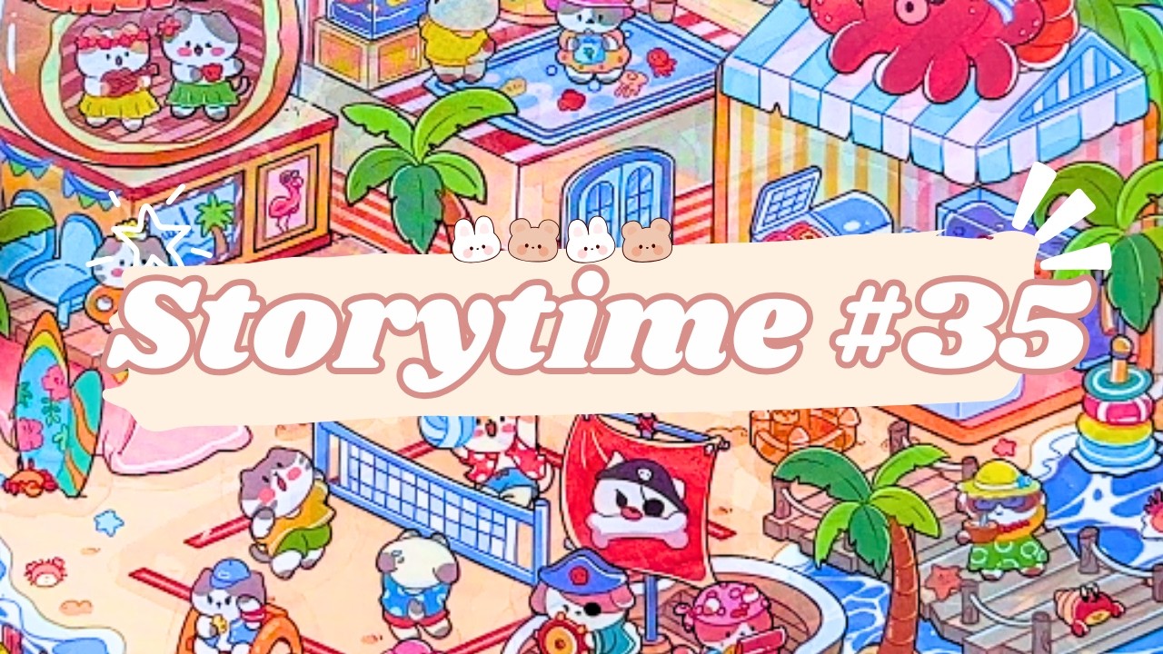 [Storytime] DIY Cute 3D Sticker House Storytime #35 | Extra Long Relaxing Playtime | Asmrestick ✨🐾📖