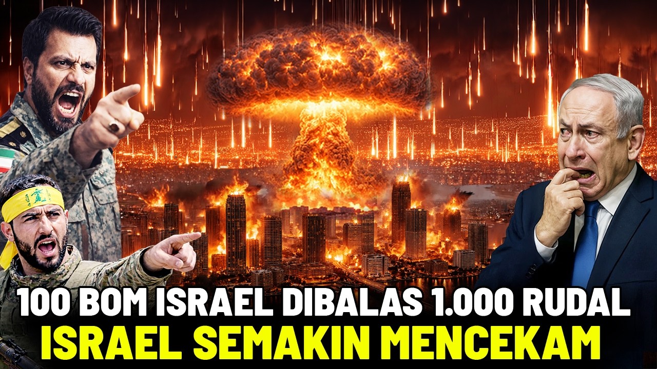 SERANGAN BALAS DENDAM IRAN-LEBANON TERUS BERLANJUT! 1.000 Rudal Balistik Iran Bombardir Israel?